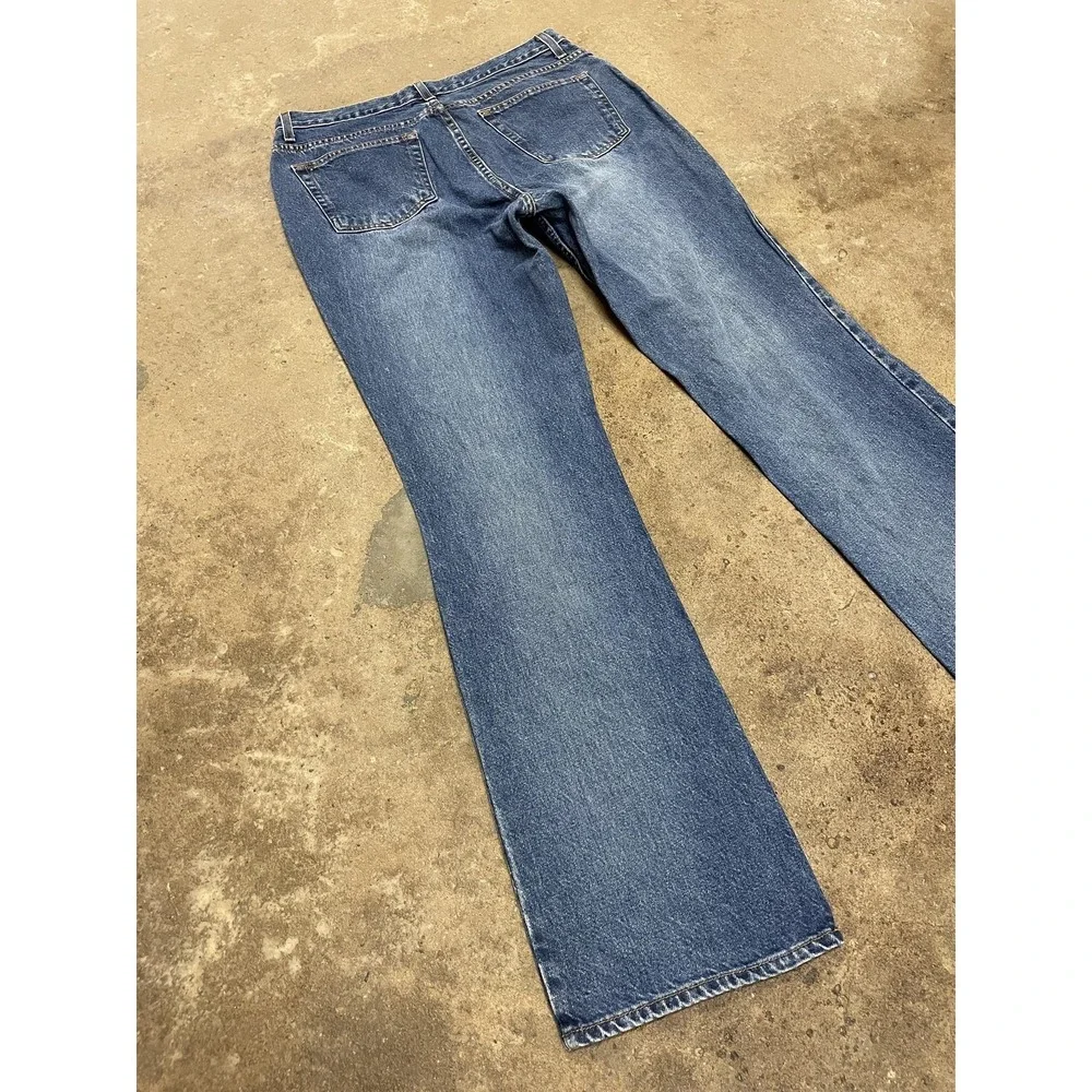 Gap Jeans Womens 14 Long Mid Rise Medium Wash Blue Boot Cut‎ 100% Cotton Denim